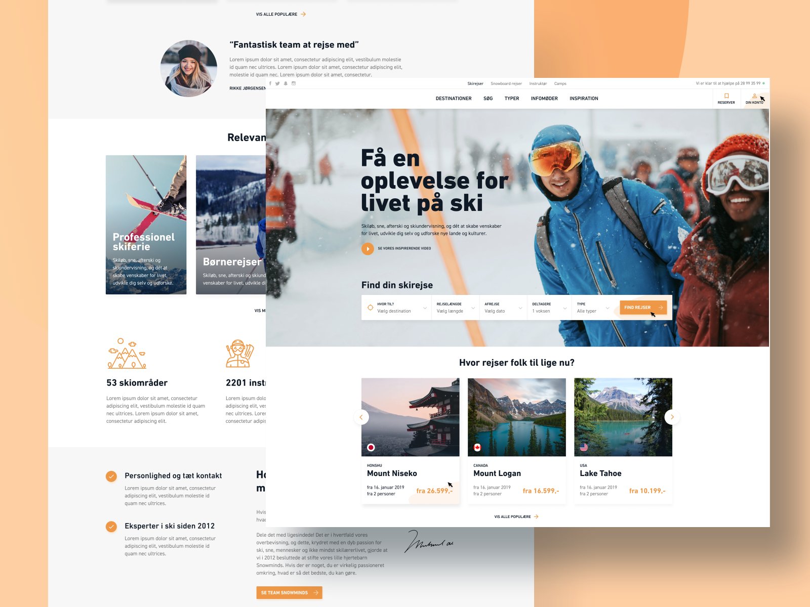 冬季限定！12组滑雪WEB界面设计灵感