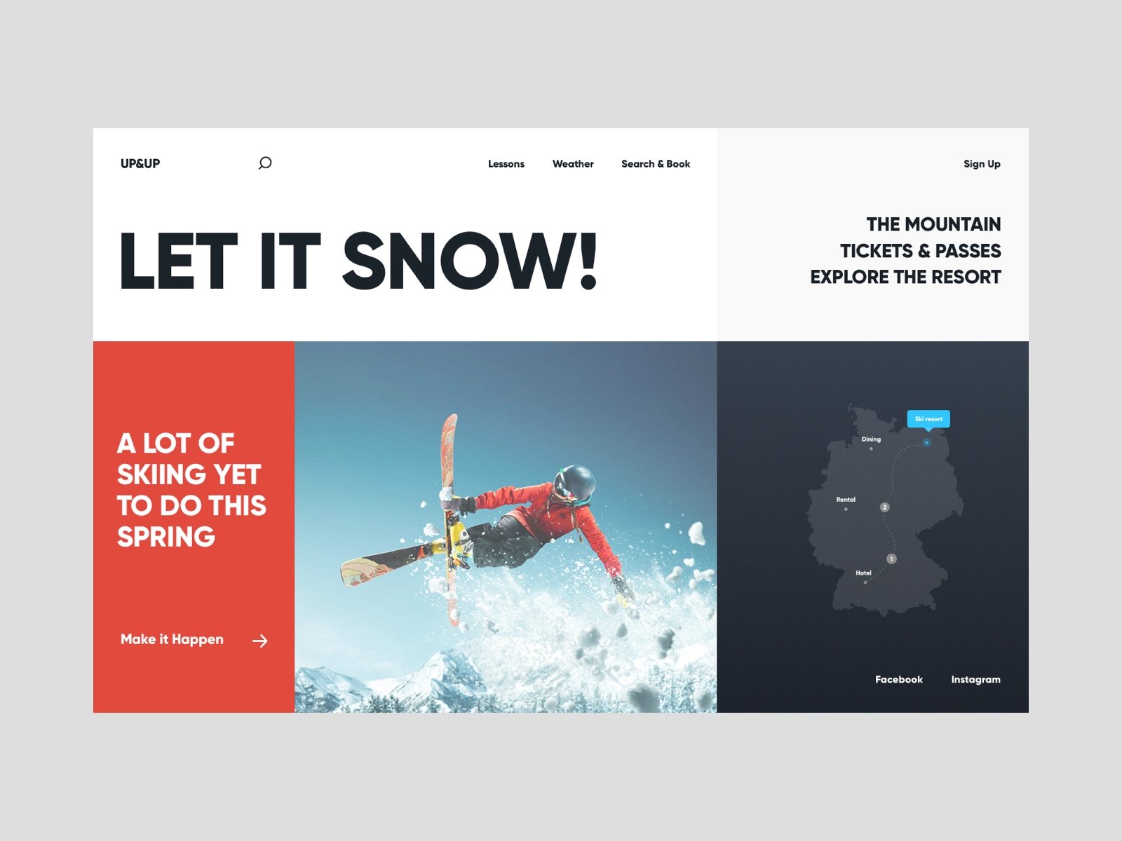冬季限定！12组滑雪WEB界面设计灵感