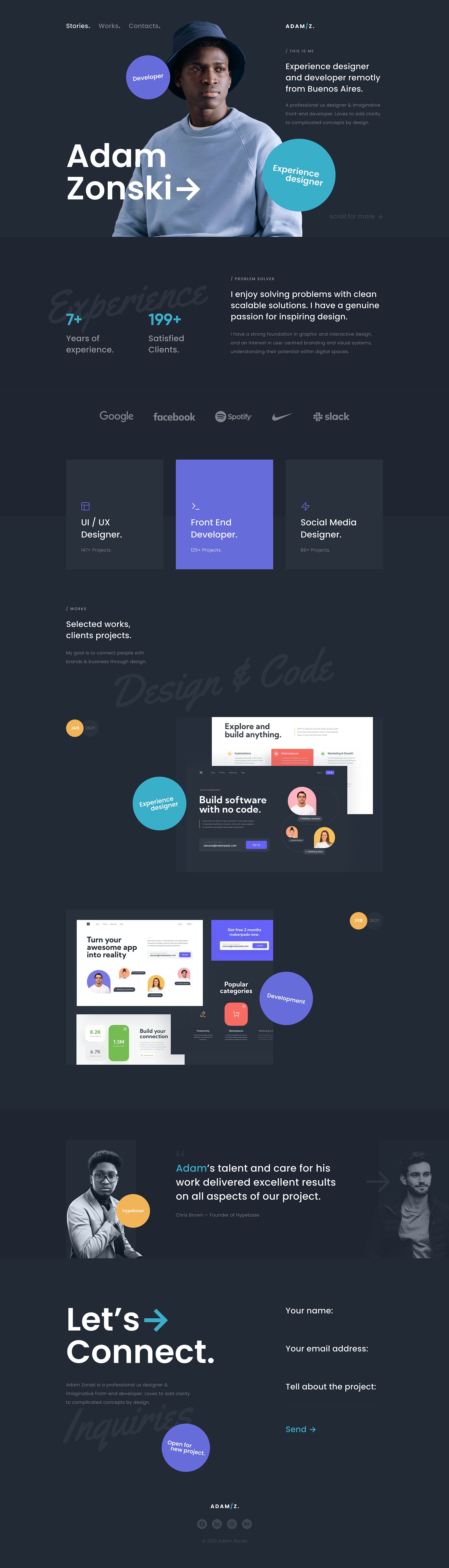 个人网站如何设计?看完这组个人网站设计心里就有数了(图1) 个人网站如何设计?看完这组个人网站设计心里就有数了(图1)