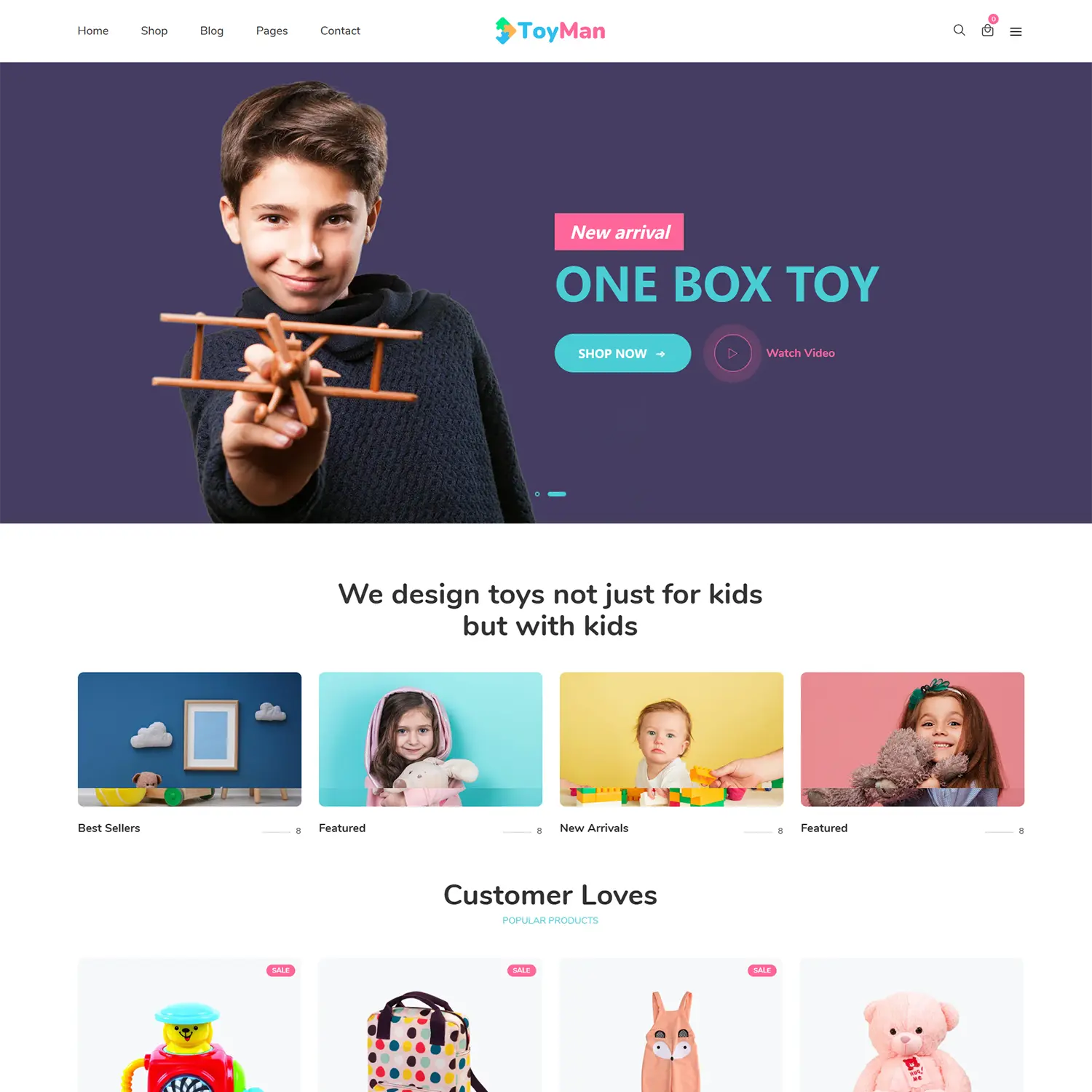 Shopify响应式儿童玩具用品类跨境电商独立站商城网站建设