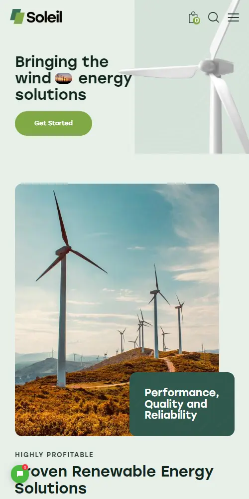响应式风能绿色能源类跨境电商独立站商城网站建设制作