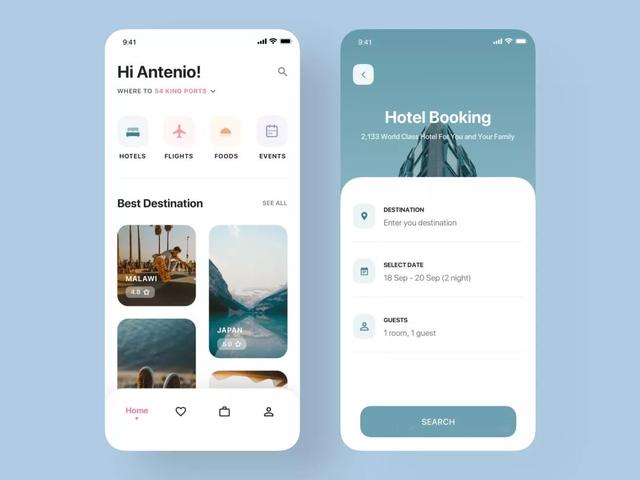 一组旅行APP UI界面设计案例欣赏
