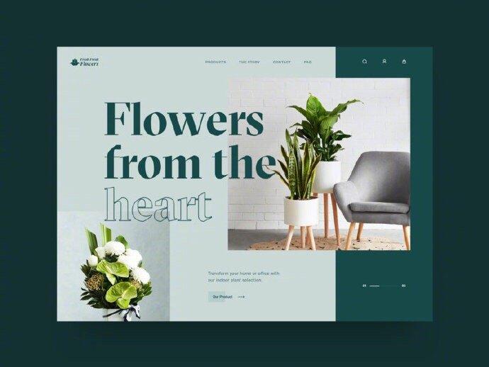 一组春天植物主题的网页设计版式欣赏(图7)