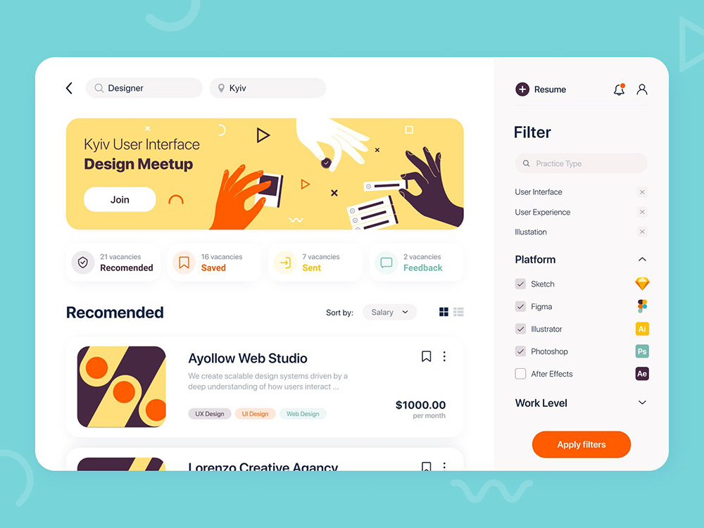 金九银十招聘季!12款招聘类网站页面设计欣赏(图1) 金九银十!12款招聘类页面设计