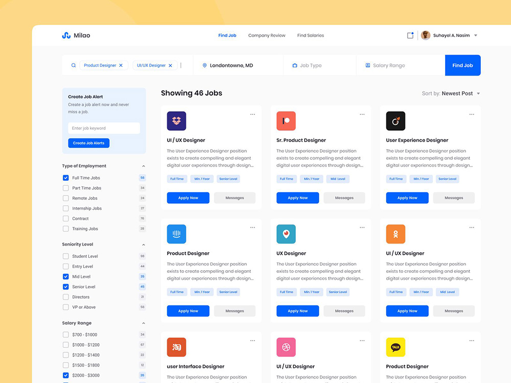 金九银十招聘季!12款招聘类网站页面设计欣赏(图5) 金九银十!12款招聘类页面设计