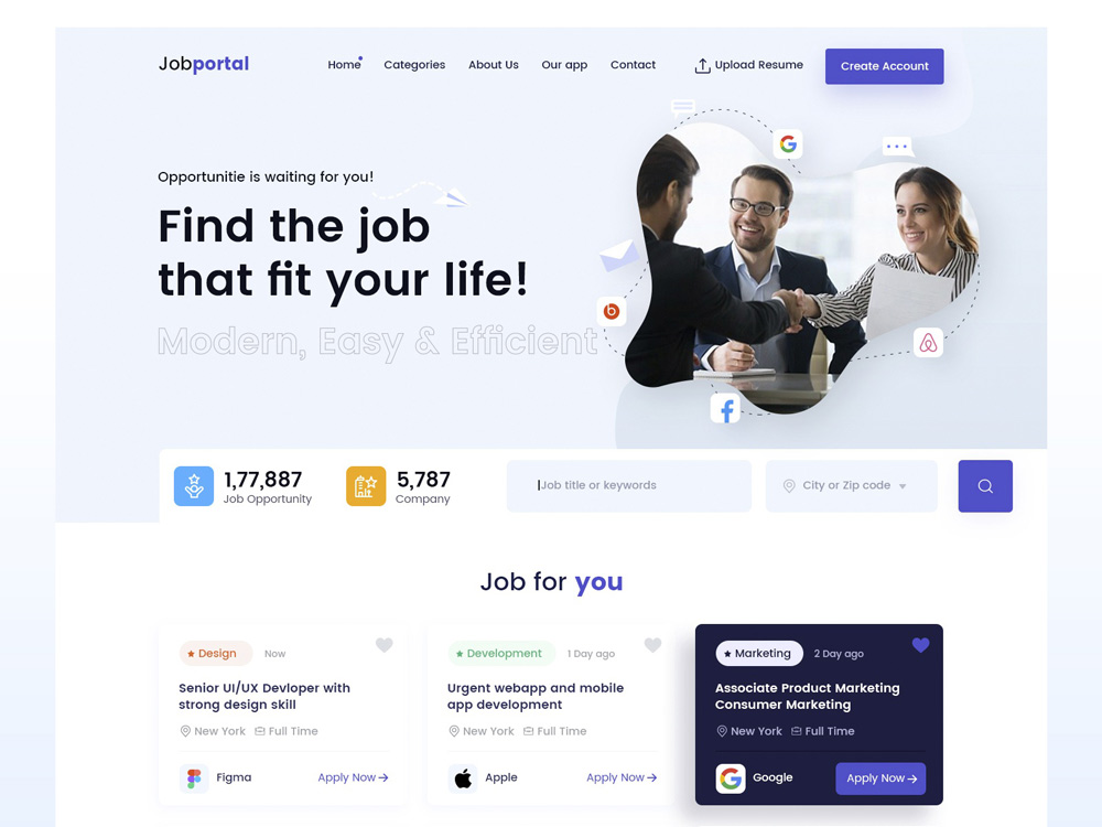 金九银十招聘季!12款招聘类网站页面设计欣赏(图11) 金九银十招聘季!12款招聘类网站页面设计欣赏(图11)