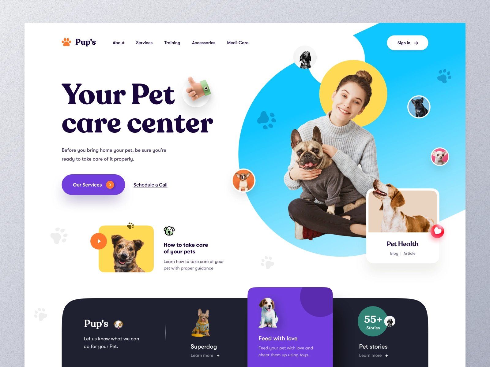 遵义宠物动物类WEB网站网页界面设计制作参考（12图）